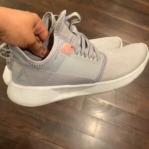 Gray Athletic Sneakers grey and pink Reebox. super comfy!